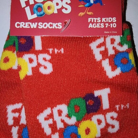 New Kids Froot Loops Socks Size 7-10 - Picture 2 of 3